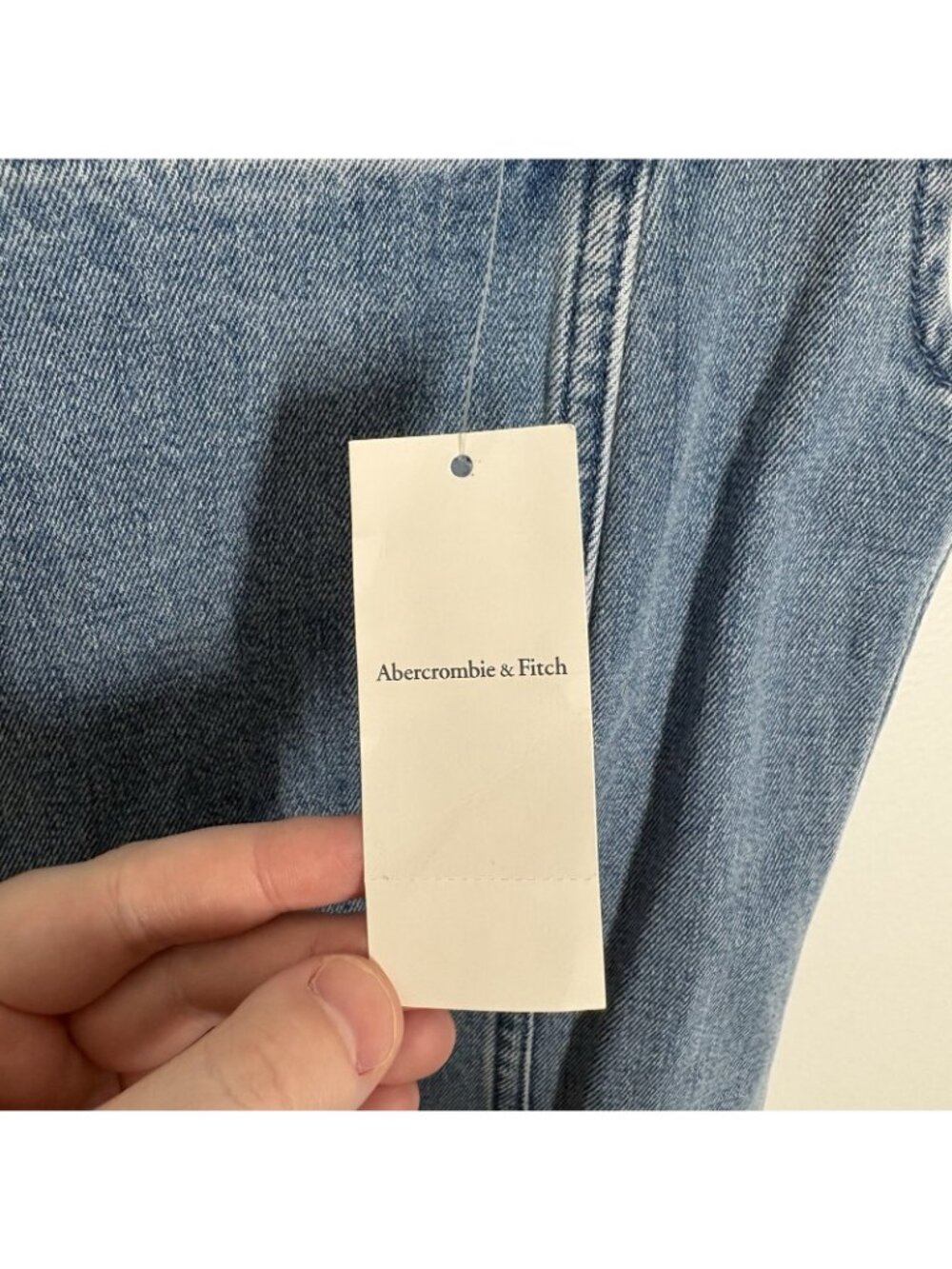 Abercrombie & Fitch XS Blue Denim Sleeveless Square Neck Column Midi Dress NWT - Picture 7 of 13